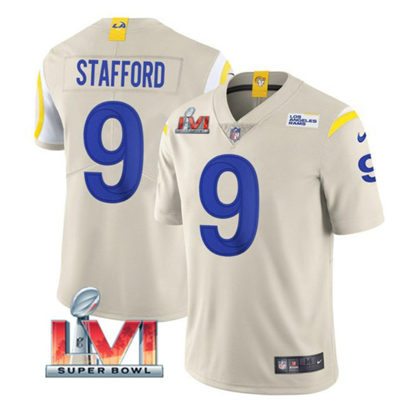 Youth Los Angeles Rams #9 Matthew Stafford Bone 2022 Super Bowl LVI Vapor Untouchable Limited Stitched Jersey